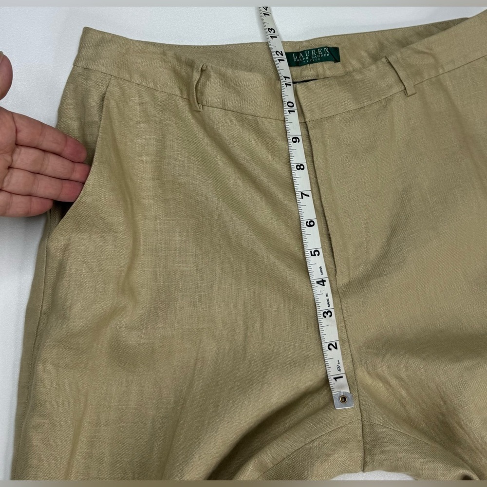 Lauren Ralph Lauren 100% Linen Lined Trouser Pants Womens Size 14 Petite - Picture 6 of 10